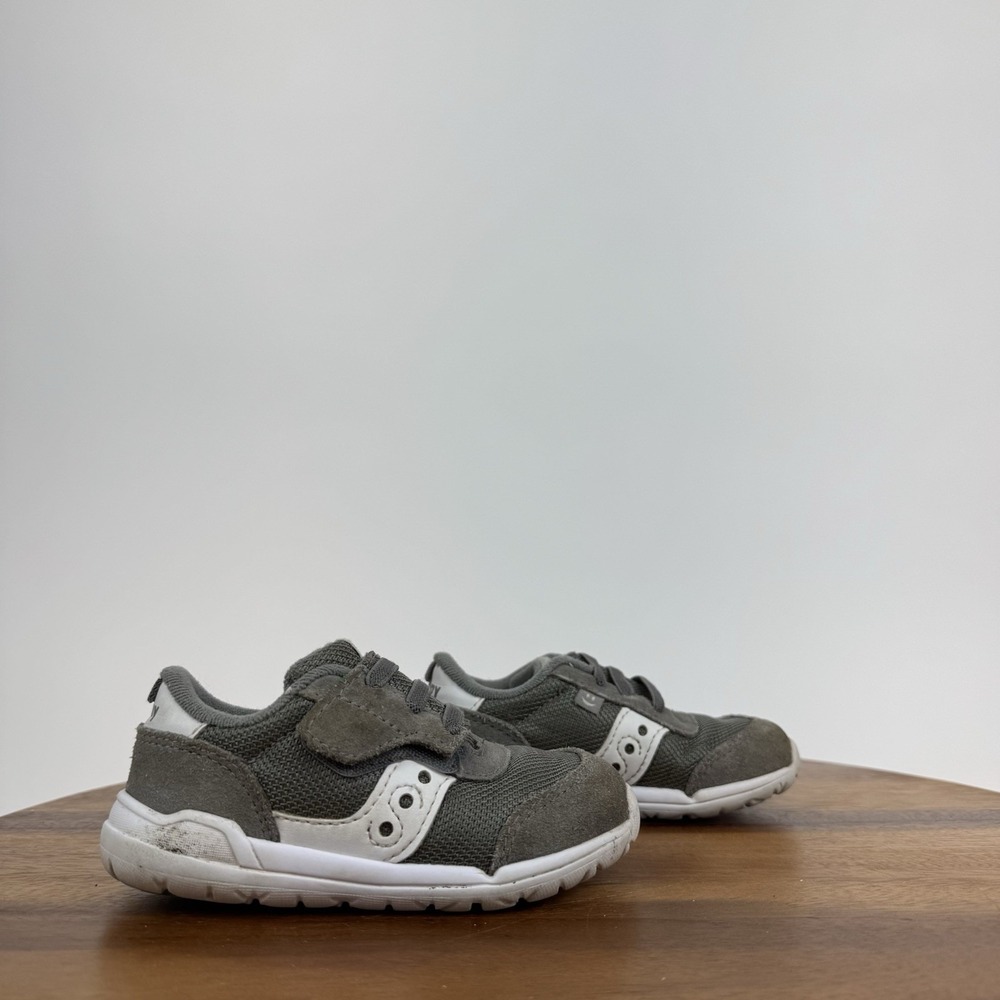 Little Kids Saucony Baby Jazz Lite Gray Athletic Walking‎ Sneakers Shoes Size  7
